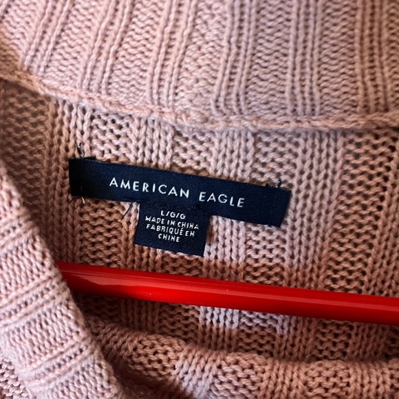 Rose Gold Ribbed Sweater American Eagle Large - Picture 4 of 4